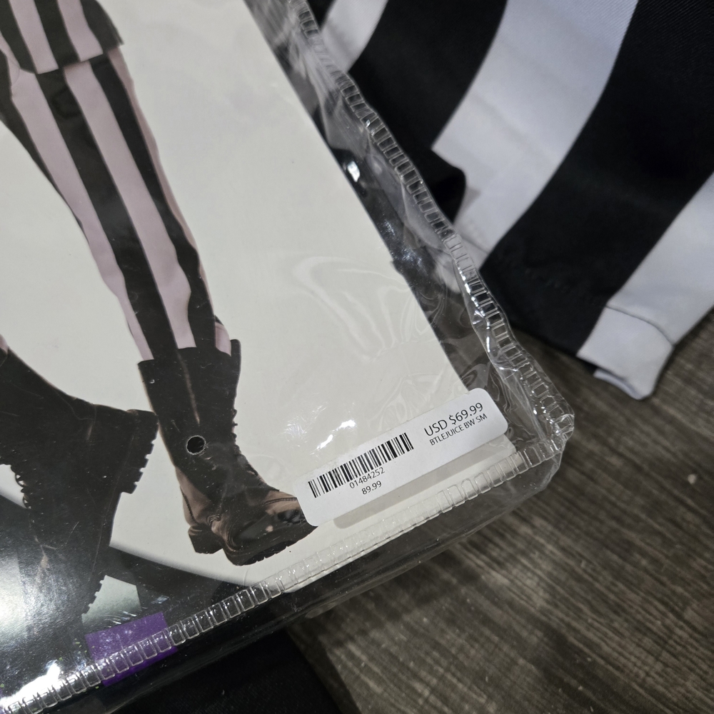 Spirit Halloween Beetlejuice Costume Adult Small Jacket Pants Tie Black White - Picture 4 of 14